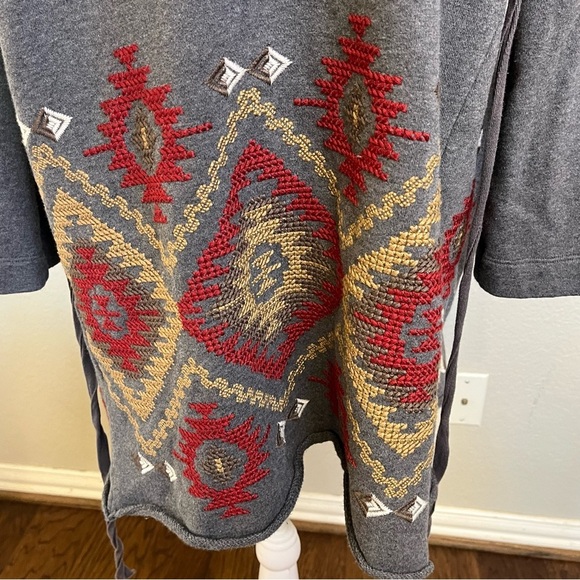 Johnny Was Aztec Gray Patterned Cardigan Sweater Women's Size Small - Picture 12 of 16